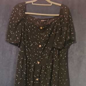 SHEIN Black Dress with White Dots